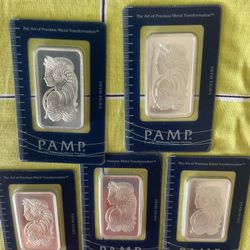 PAMP Suisse Lady Fortuna 1 Oz .999 SILVER bar In Assay Card