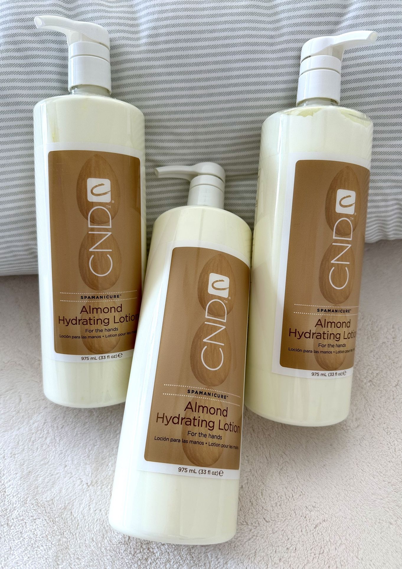 CND - Spa Manicure Almond Hydrating Lotion/Large 33 fl oz “Lotion Goes On Silky-Smooth”