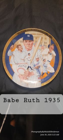 Babe Ruth 1935 Ceramic plate