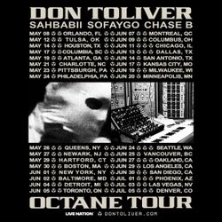DON TOLIVER OCTANE TOUR, 4 CONCERT TICKETS