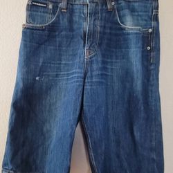 Vtg Y2K Rocawear Jean Shorts Blue Denim Baggy Hip Hop Faded Mens Size 34