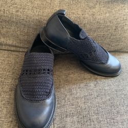 Versace stringata vitel navy dress shoes men size 6