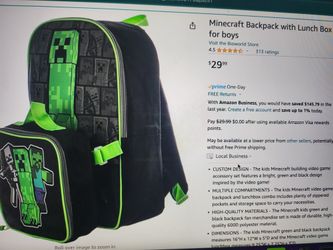 Minecraft Backpack School Bag For Boys