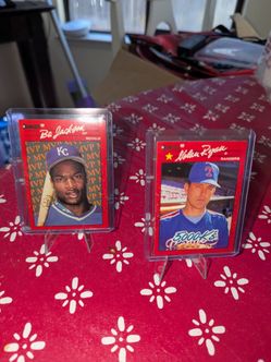Bo Jackson MVP card, and Nolan Ryan All Star Error Card
