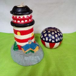 Vintage Retro Americana Candles / Lot of 2