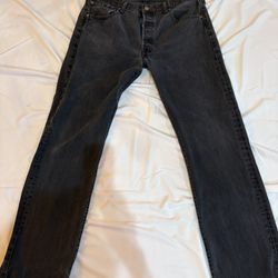 Levi’s 501 Black Button Fly Jeans 36x34