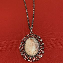 Mexico Artisan  Stone Pendant & Necklace 