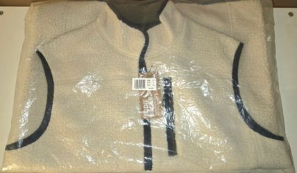 Eddie Bauer Sherpa Fleece Vest Oyster Medium