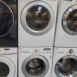 LG Front Load Washer And Stackable Gas Dryer Set 
