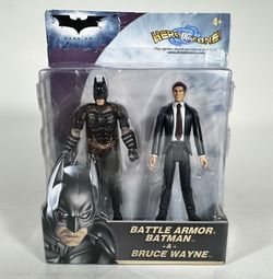 MATTEL HERO DC ZONE BATTLE ARMOR BATMAN & BRUCE WAYNE NISB