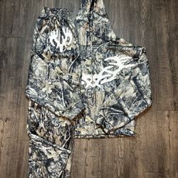 Full Camo Tracksuit With Distressed Logo