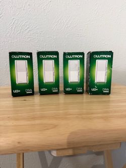 4 Lutron Diva LED+ Dimmer Switches DVCL-153P-WH ā New