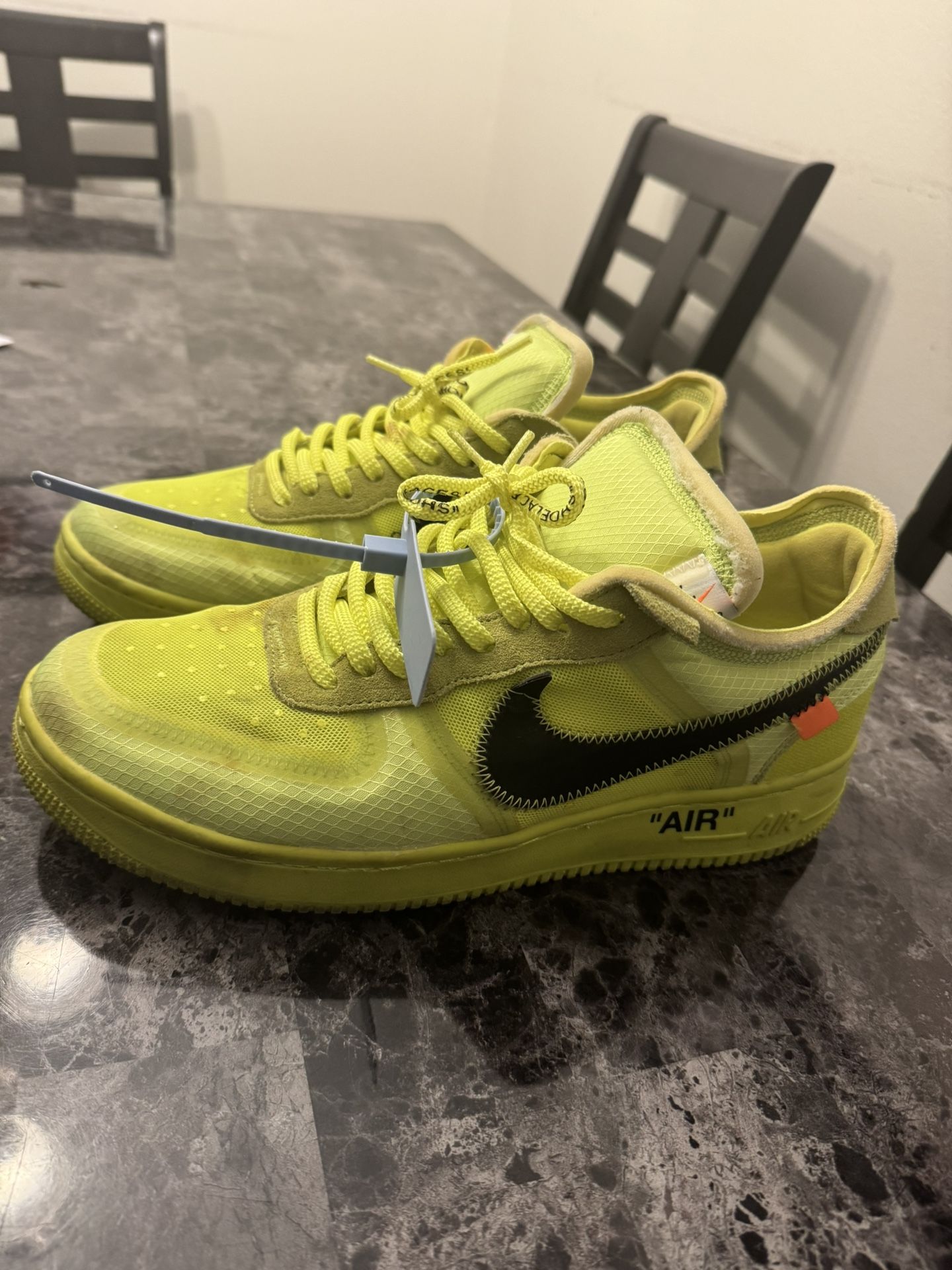 Off-White x Nike Air Force 1 “Volt” — Size 12 — 9/10 / No Box