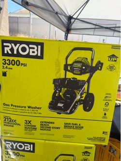 Ryobi 3300 psi gas pressure washer in box