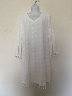 Tassel Hem Boho Dress (Size: L)