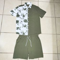 Mens Floral Leafs Set
