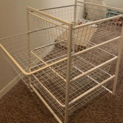 metal wire drawers/dresser