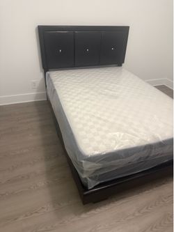 Full size bed frame with mattress all new furniture free delivery free installation