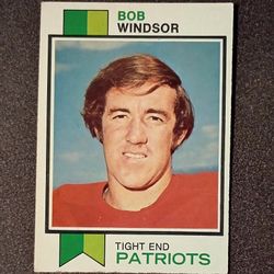 1973 Topps Bob Windsor New England Patriots #144 Rookie RC Football Card Vintage Collectible Sports NFL