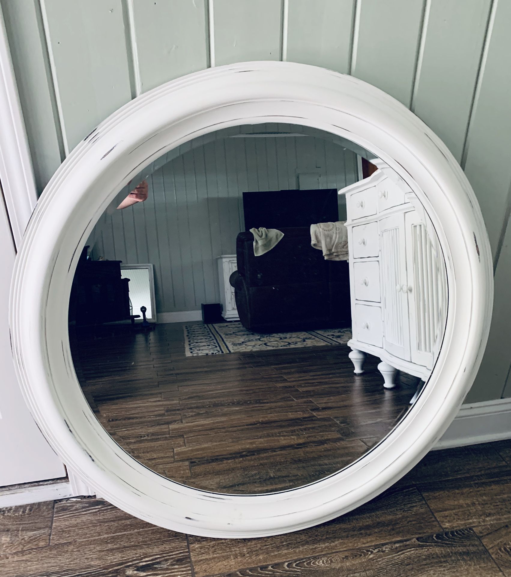 Chalk painted mirror