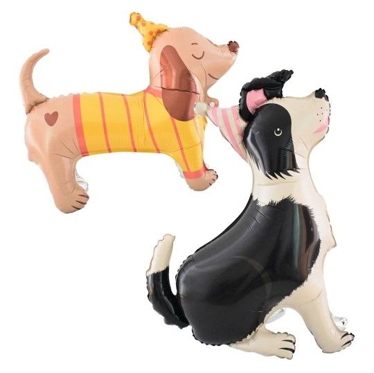 4D Standing Shepherd Dog Dachshund Foil Balloon
