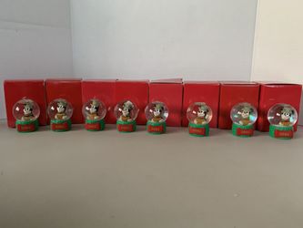 JCPenney Disney Mickey Mouse Miniature Snow Globe 2005 - Lot of 8