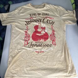 Johnny Cash Ring of Fire Nashville Tennessee T-Shirt Teen Girls Size Large 14/16