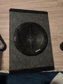 Kicker Subwoofer in Carpeted Enclosure Box