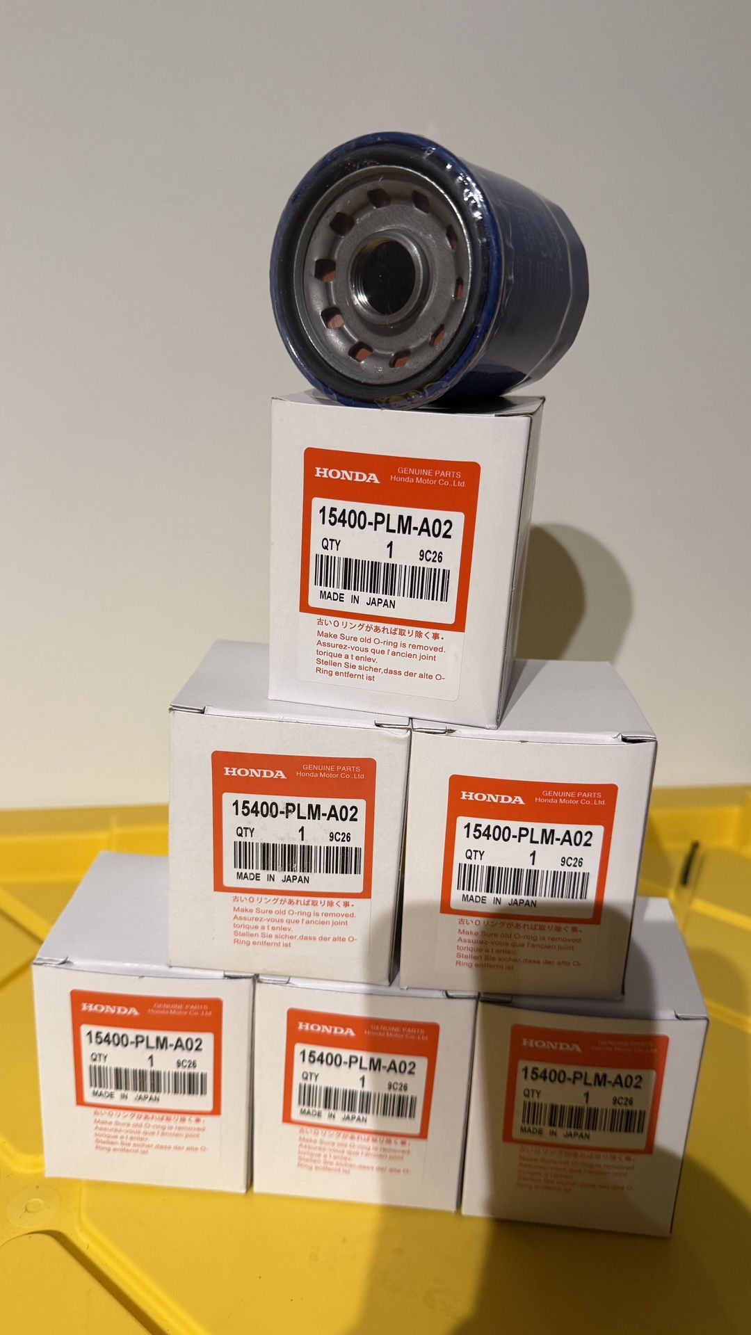 New 6x Packs Honda/Acura New Genuine Oil Filters 15400-PLM-A02 set of 6