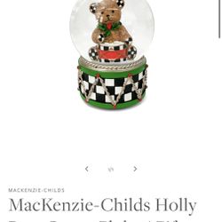 Mackenzie-Child Teddy Bear Snow Globe