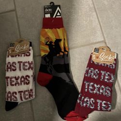 Men's Texas Themed Socks - Multicolor