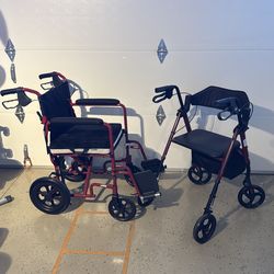 Wheel chair and walker