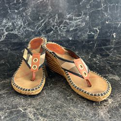 Burberry Nova Espadrille Wedge Sandals