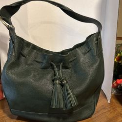 Kenneth Cole Hobo Handbag Shoulder Bag Leather Green -$75 CASH