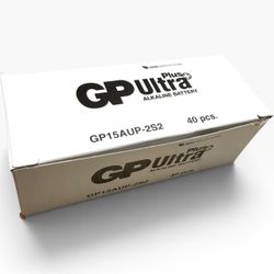 GP Ultra Plus Alkaline AA Batteries 40-Pack