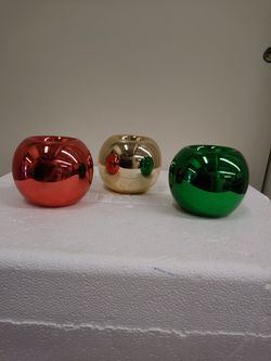 Set of 3 tea light candle holders