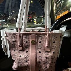 PINK MINI MCM TOTE