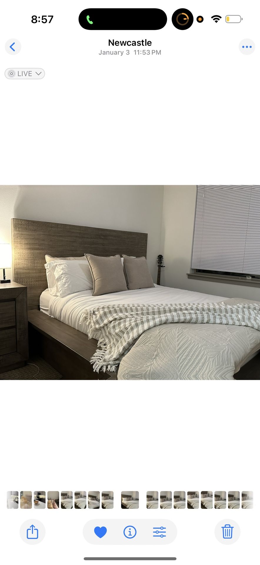 Bed frame, Box Spring And Nightstand