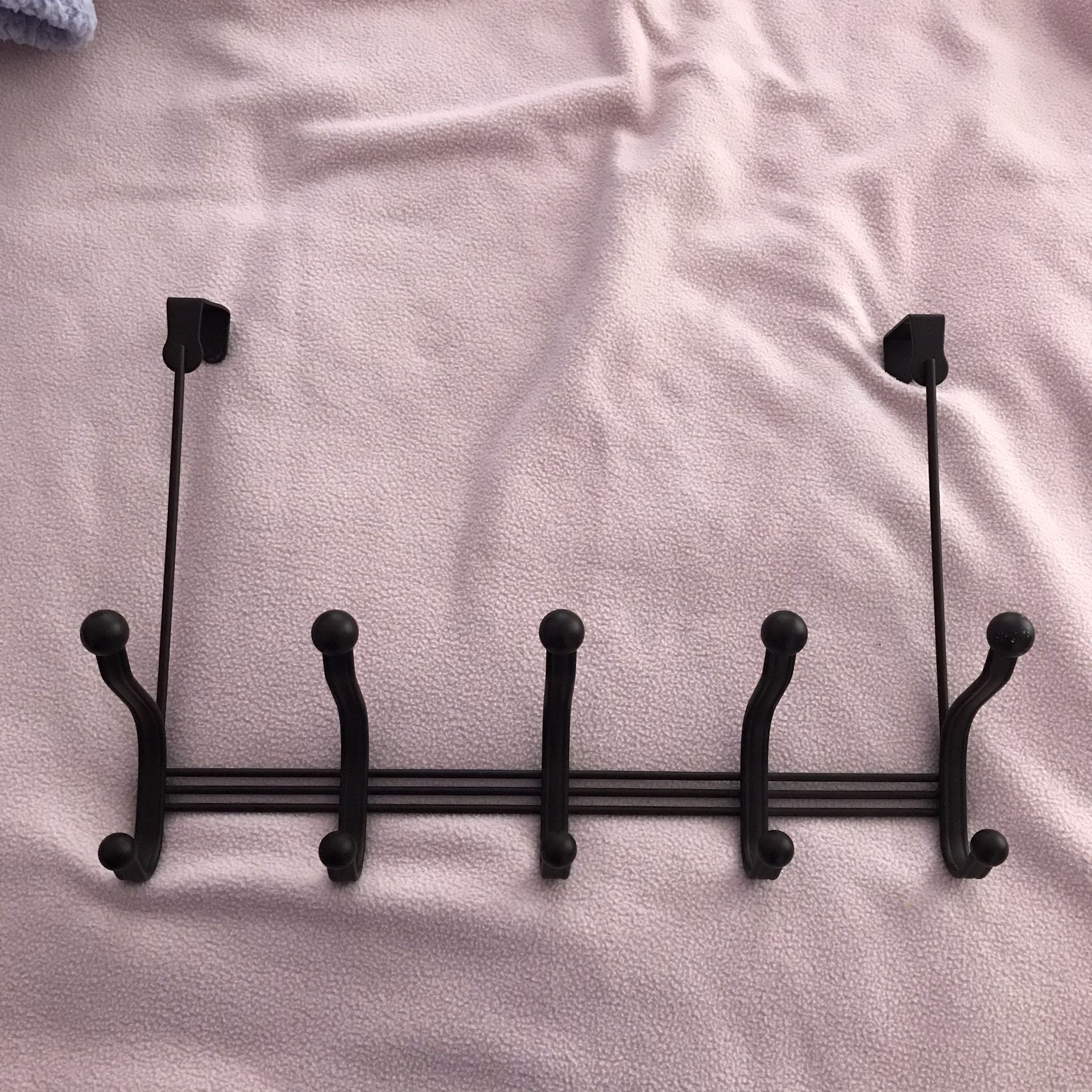 Over the Door Brown Metal Towel Hanging Rack