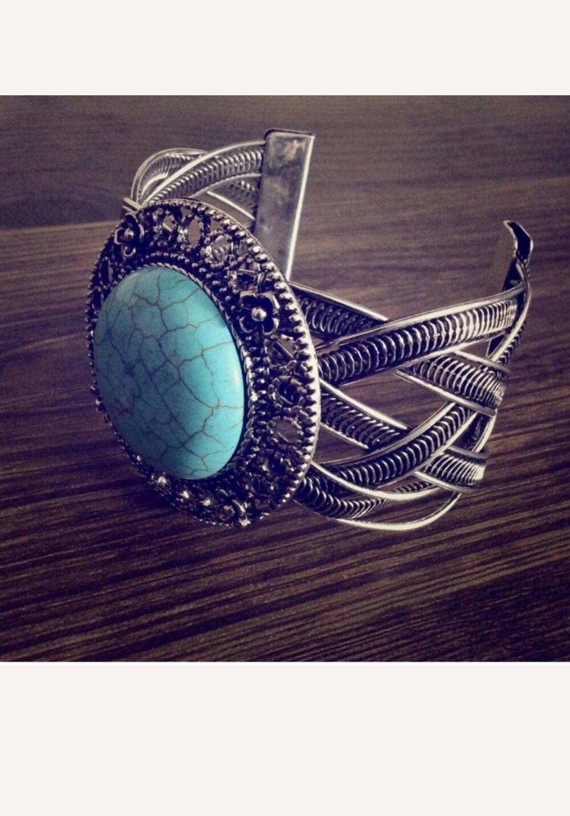 Large Turquoise Bracelet & earring