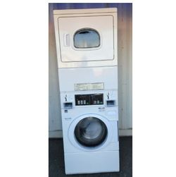 Refurbished Speed Queen Stacked Washer and Dryer – 21.5 LB Capacity Each
