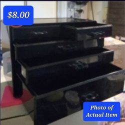 Acrylic Make Up Organizer - Black