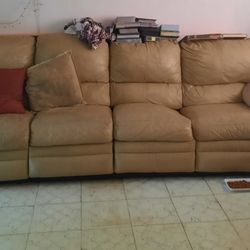 Used Sectional Reclining Couch With LoveSeat 