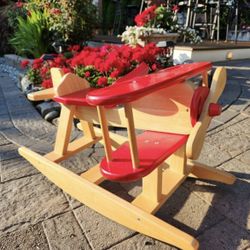 Wooden Rocking Airplane 