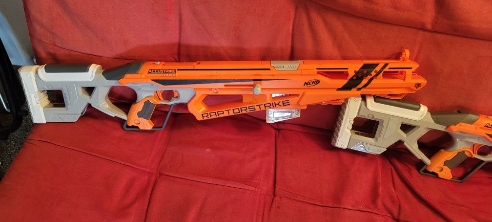 2 Large Raptorstrike Nerf Guns