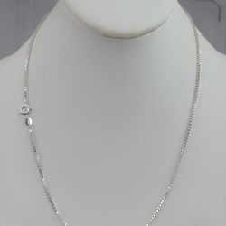 .925 Sterling Silver Box Chain 20in Long