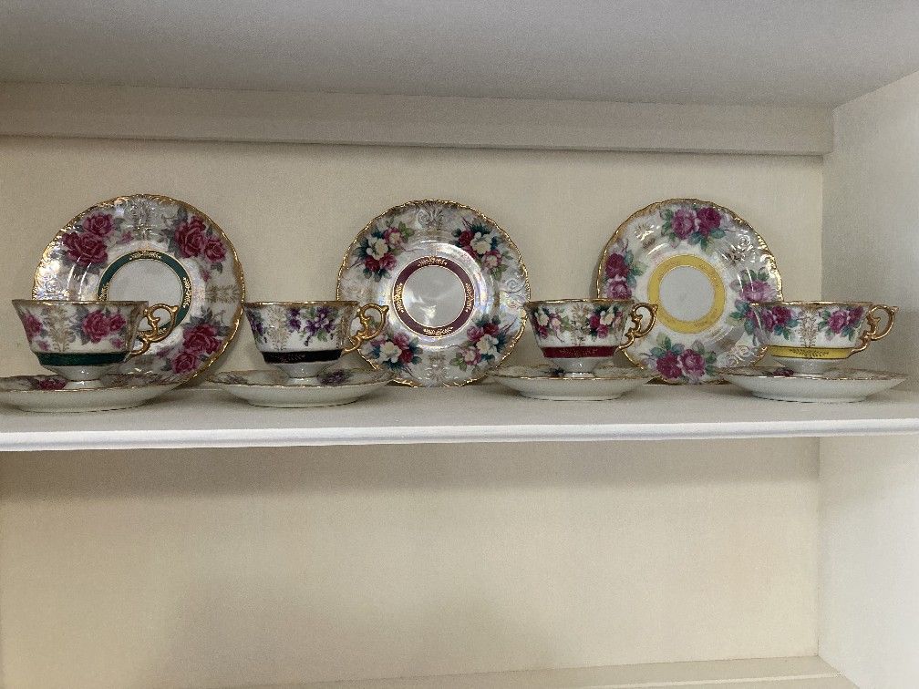 Vintage UCAGCO Japan Iridescent Tea Set