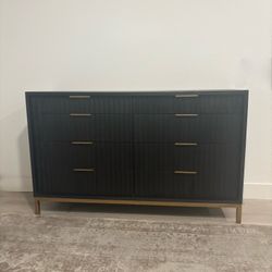 8-Drawer Dresser – Black Drifted Oak