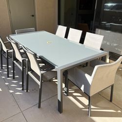 Outdoor Dining Table and 8 Chairs