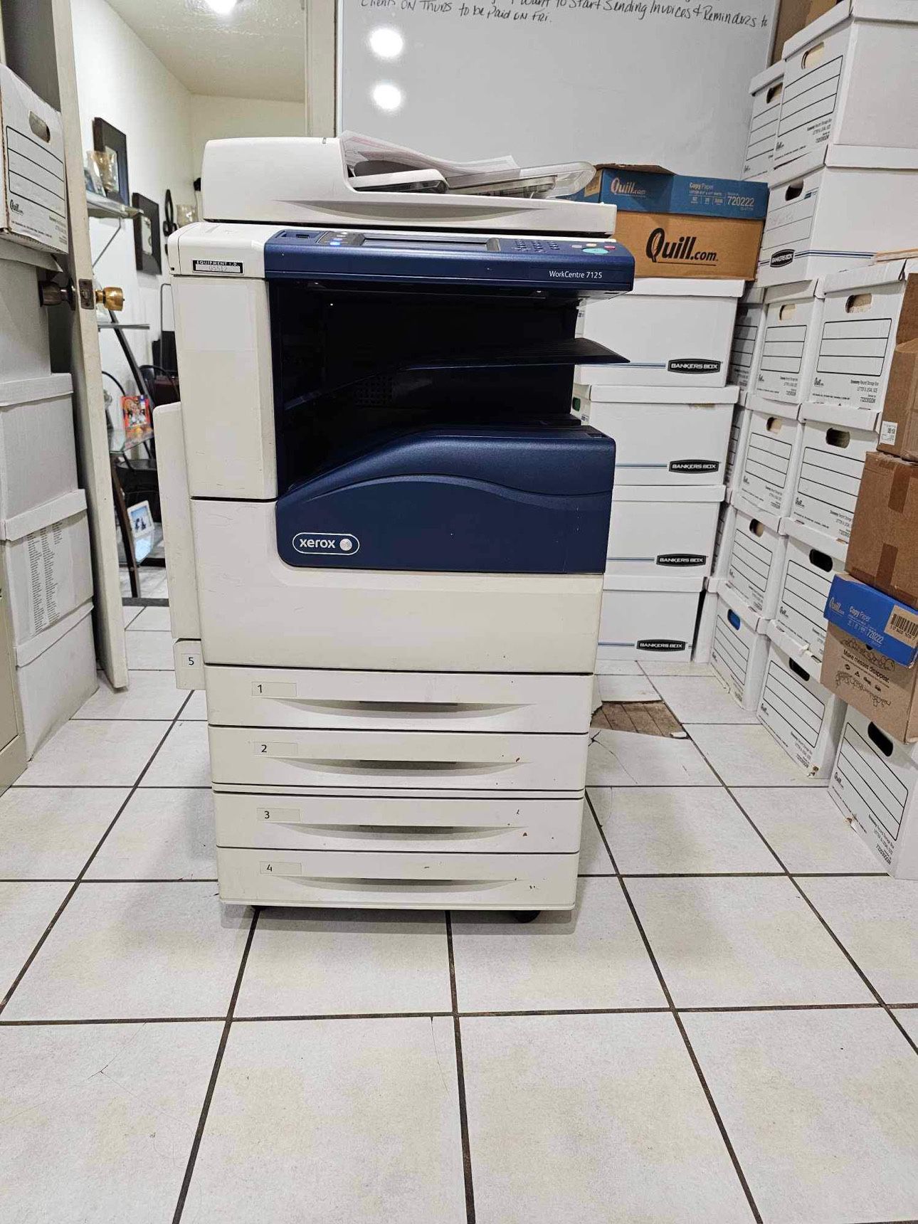Xerox WorkCentre 7125 Laser Color Copier Printer Scanner EUC